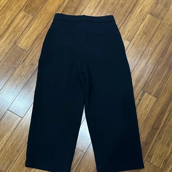 Aritzia Wilfred Cropped Black Effortless Wide Leg Pants - Picture 3 of 7